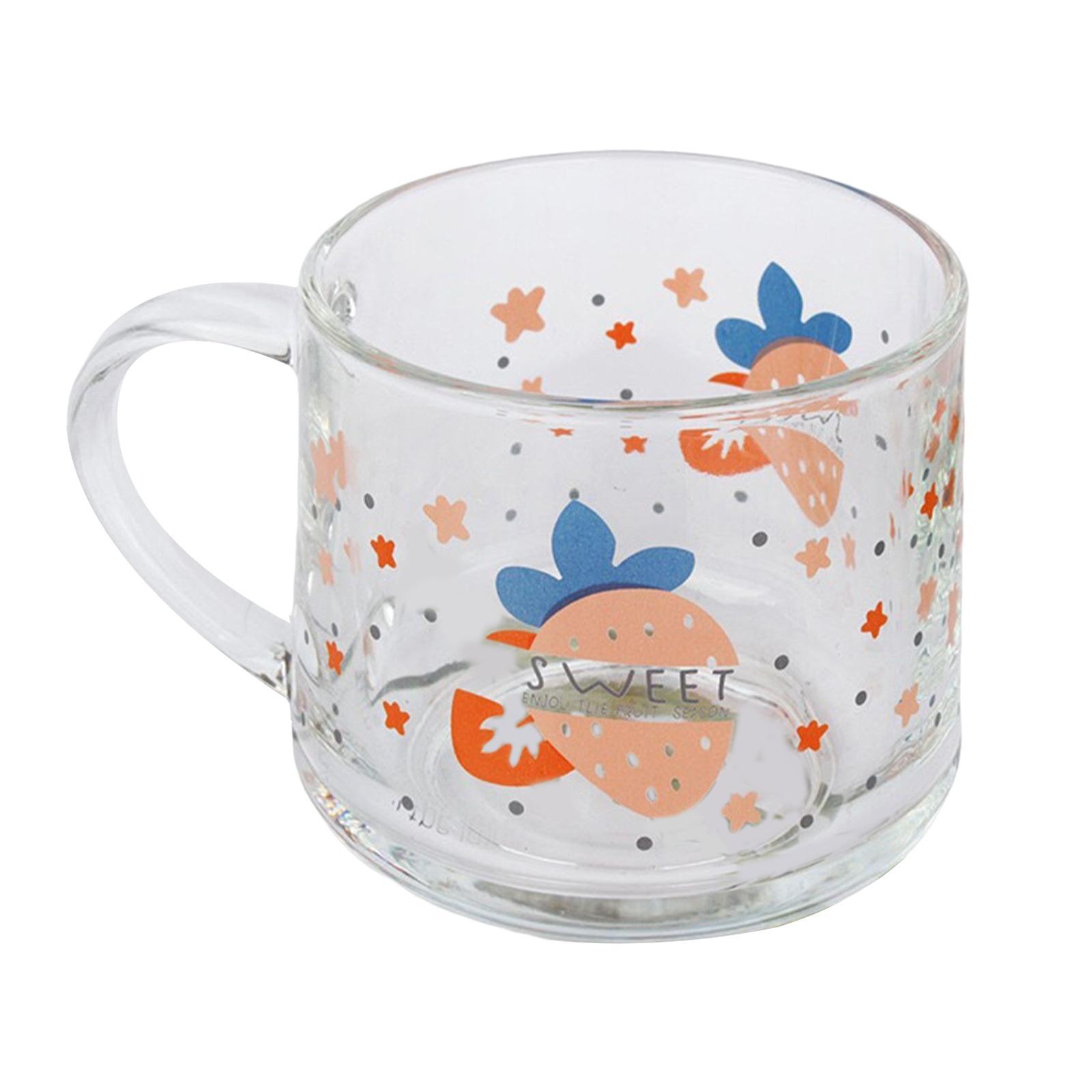 Glass Coffee Cup Teacup Tea Mug with Handle Milk Mug for Yogurt Juice
