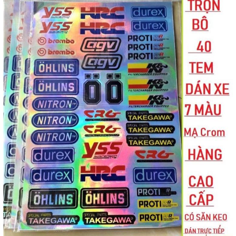 TRỌN BỘ 32 TEM DÁN TRANG TRÍ XE MÁY SIÊU ĐẸP HÀNG LOẠI TỐT