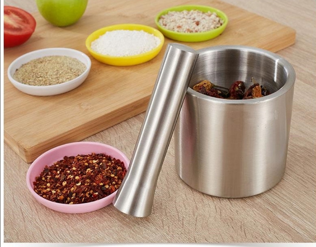 Bộ cối chày inox 304 tặng 1 ly MIKA