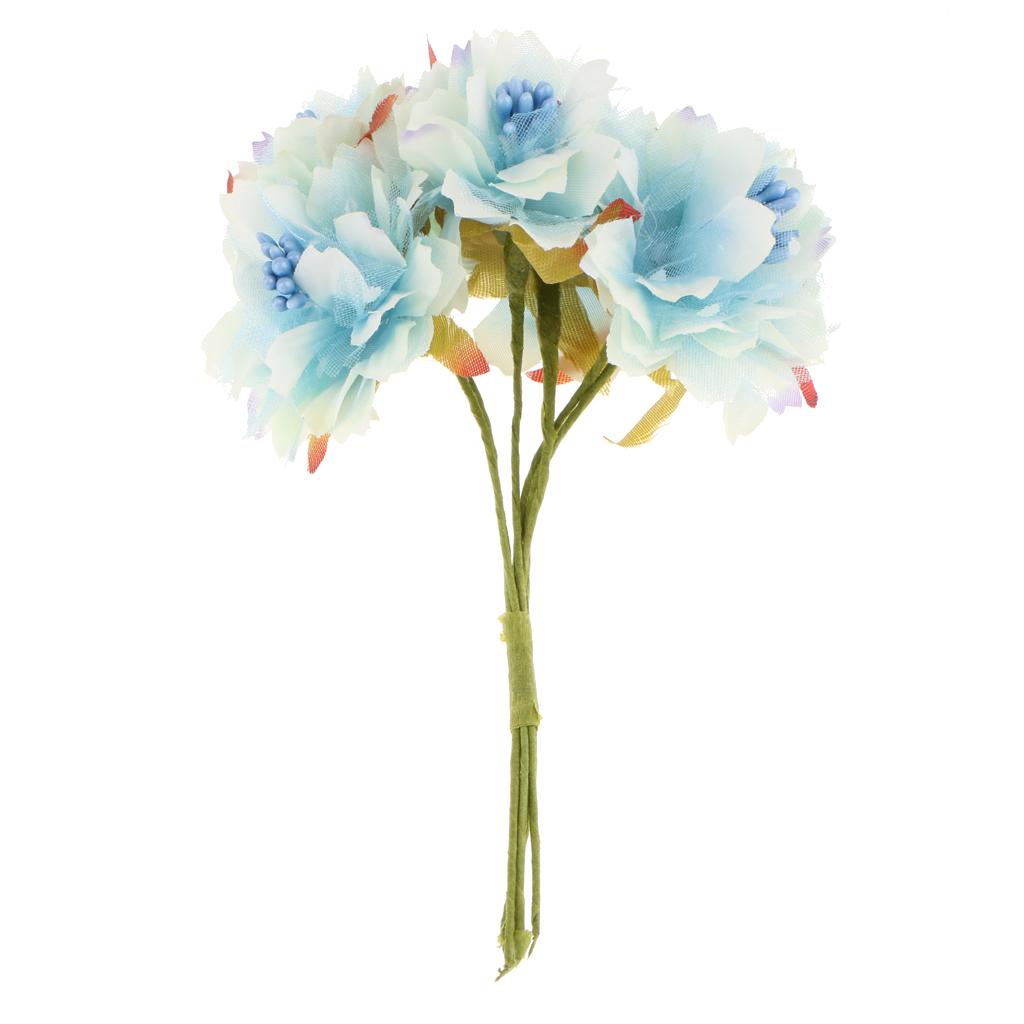 Artificial 60-Head Chrysanthemums Silk Flower Bouquet Decor Purple