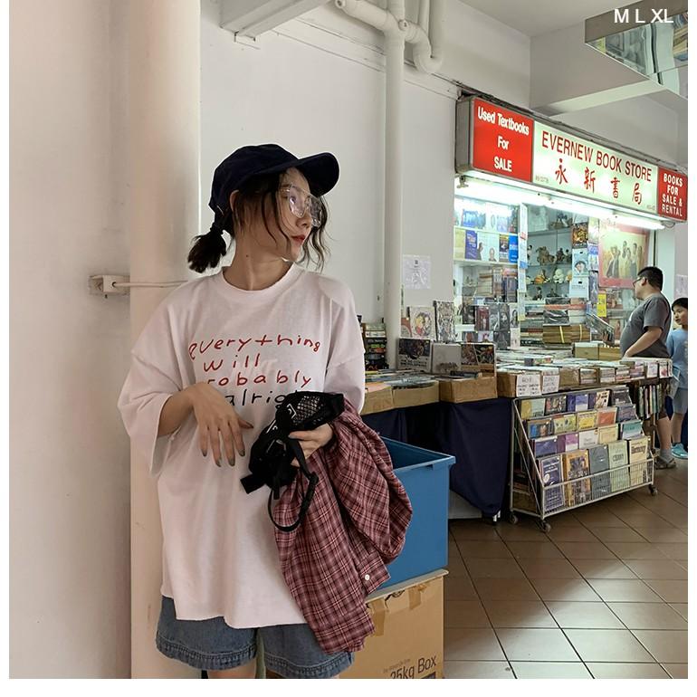 Áo Thun Tay Lỡ Form Rộng Unisex EVERYTHING WILL Ulzzang Couple