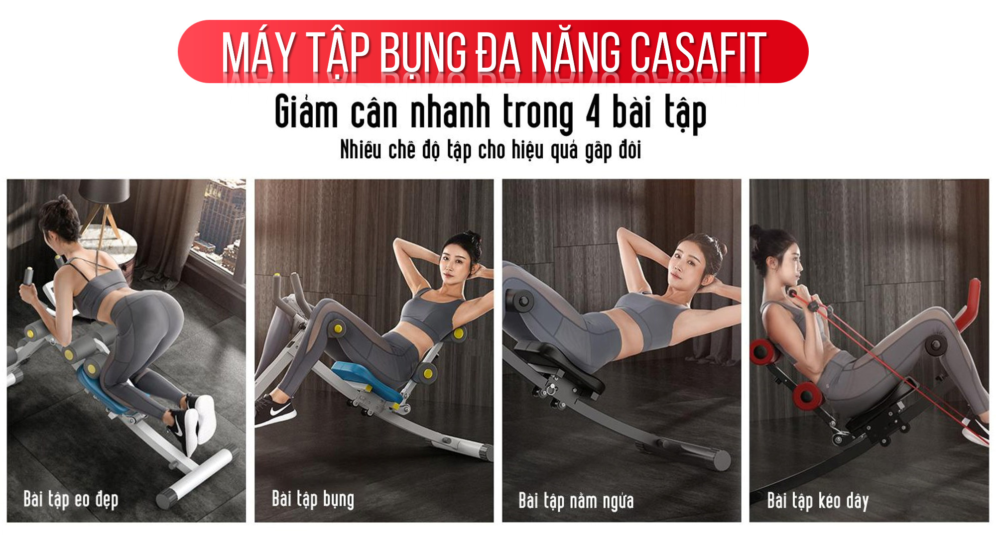 Ghế Tập Bụng, Thể Lực Đa Năng - Máy Tập Bụng - Máy Tập Eo - Ghế Tập Gym,Ghế tập thể hình tại nhà gấp gọn, khung thép chịu lực - Ghế Tập Cơ Bụng Đa Năng 6 trong 1