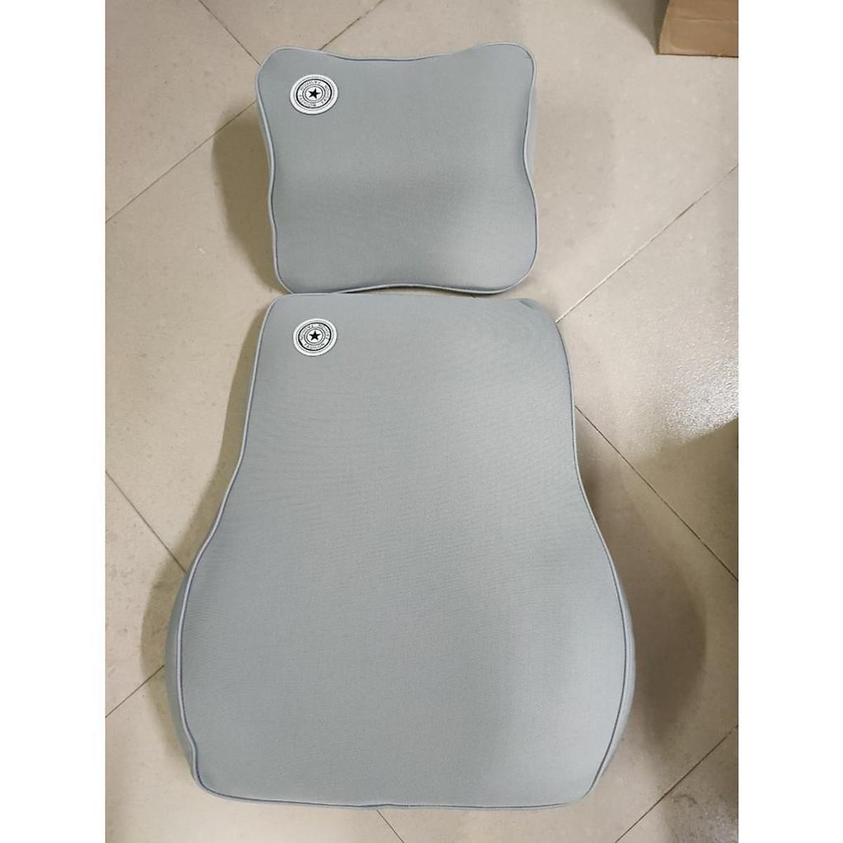 Bộ tựa đầu tựa lưng cao su non nguyên khối - bộ gối đầu tựa lưng trên ô tô - Chỉ tựa đầu