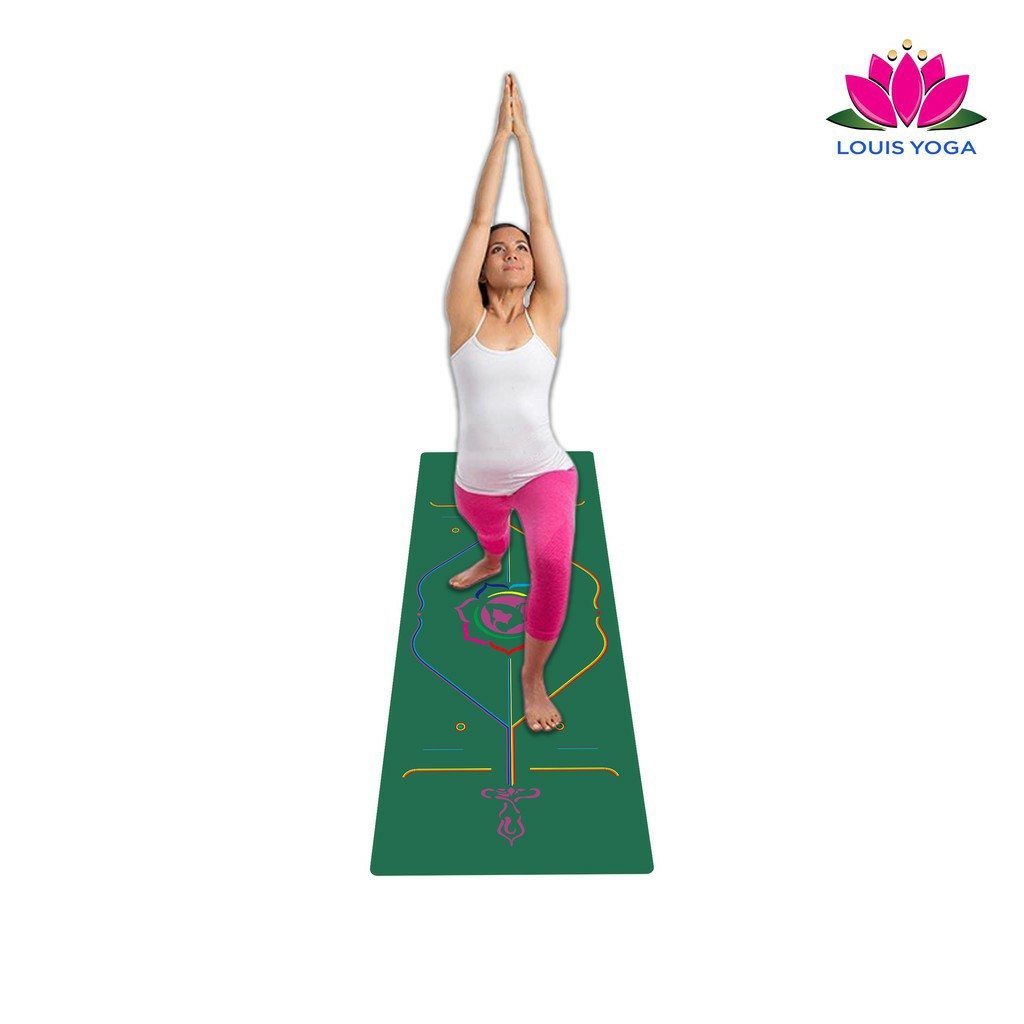Thảm tập yoga cao su cao cấp 183x68x0.5cm định tuyến - Chống thấm, chống trơn, trượt - Thương hiệu QUEEN
