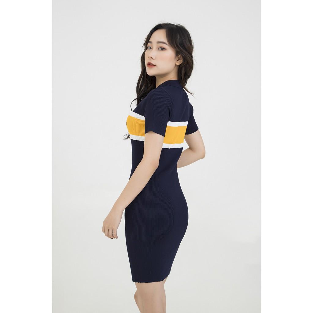 Đầm polo cao cấp nữ 4 màu chất dệt kim mềm mịn thấm hút mồ hôi chính hãng DARNELL DN423