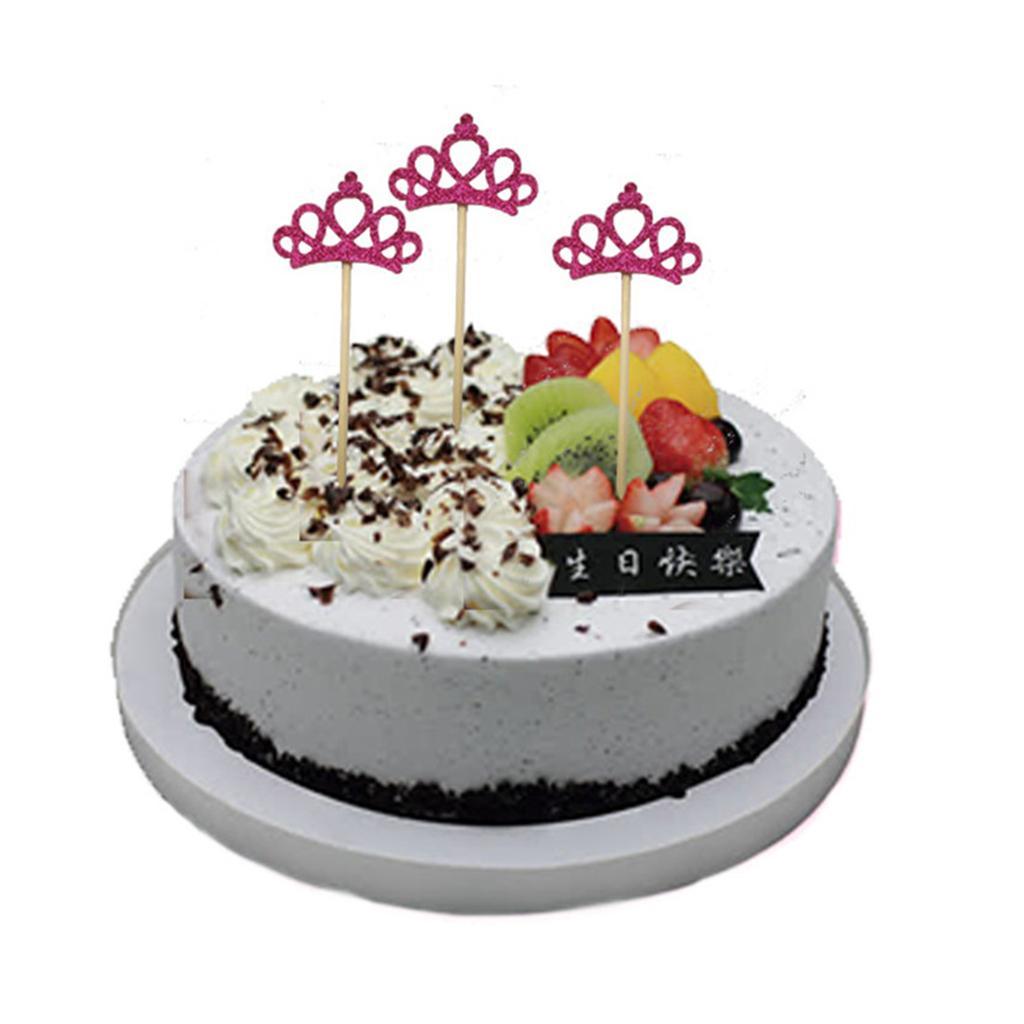 6 Pieces Mini Crown Cake Topper for Bar Baking Decorations Christmas Baby Shower Cake Decorating Supplies