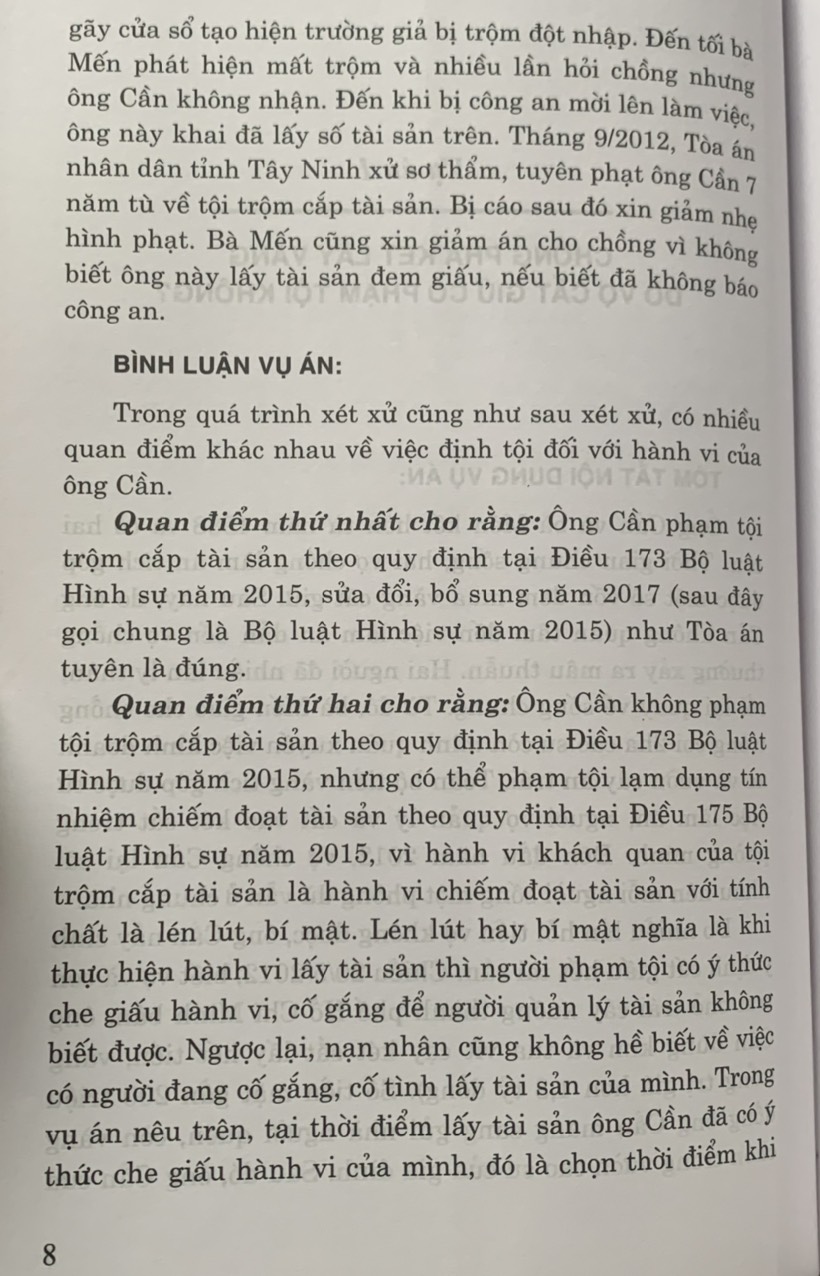 Bình luận án hình sự phức tạp, có nhiều quan điểm khác nhau trong quá trình tiến hành tố tụng và một số án lệ, quyết định giám đốc thẩm
