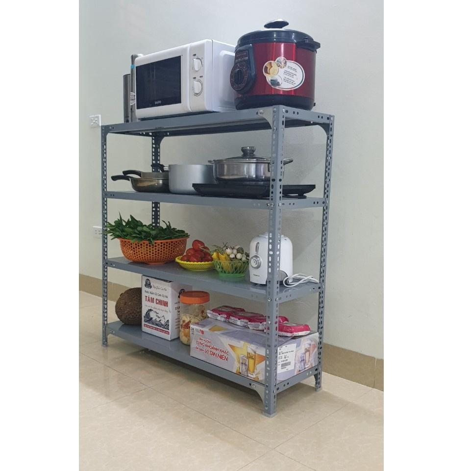 KỆ SẮT V LỖ 4 TẦNG RỘNG 30CM X DÀI 120CM X CAO 150CM,KỆ SẮT V LỖ LẮP GHÉP ĐA NĂNG