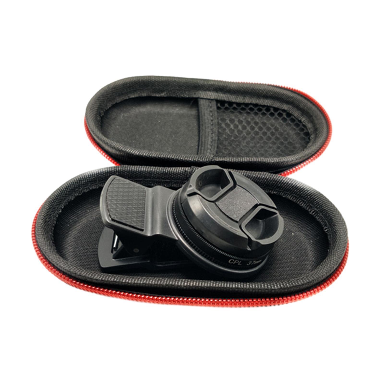 37mm CPL Phone Camera Lens Circular Polarizer Lens Filter for Most Mobilephone Clip on Cellphone CPL Filter, with Storage Bag