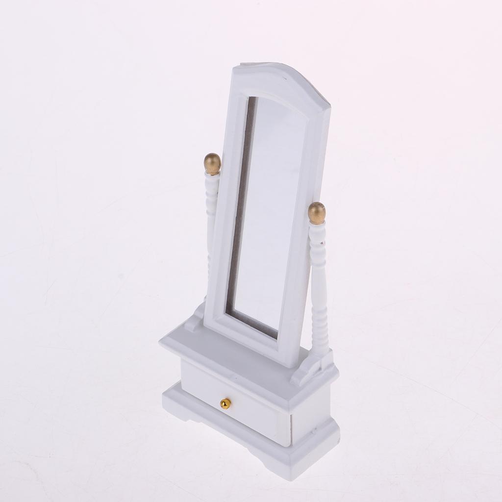 1/12 Dollhouse Miniature Furniture Bedroom Set Bed Wardrobe Cabinet Chair