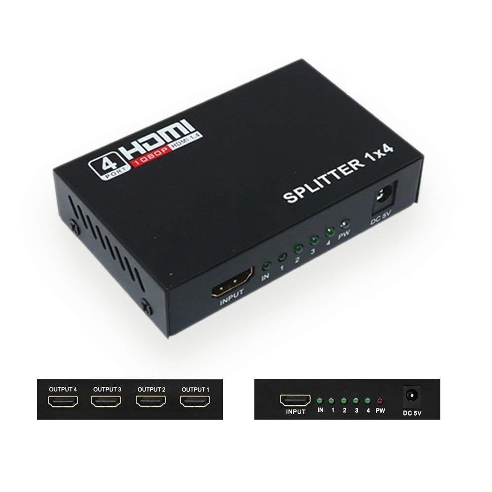 Bộ chia HDMI 1 ra 4 support 3D splitter 1080DPI hdmi 1.4