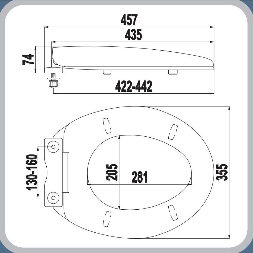 Nắp Bàn Cầu Ráp chuẩn American Standrad 1 nhấn, 2 nhấn, gạt