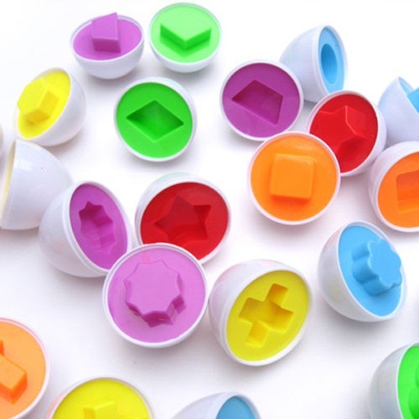 Bộ 12 quả trứng lắp ghép ghép hình tương ứng