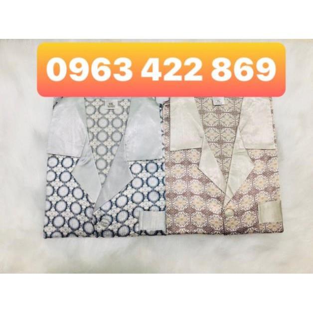 Bộ pyzama ngắn tay mặc nhà nam trung niên_hàng sẵn có