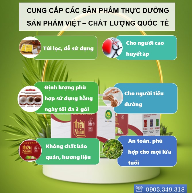 TRÀ NHÀU TÚI ZIP –  Delta D'Asia Chữa huyết áp cao, nhức mỏi, đau lưng