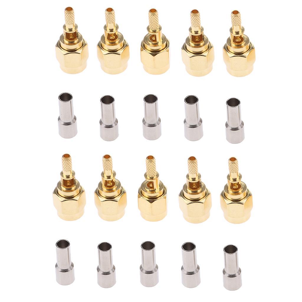 10 Pieces Connector SMA Connector Pin Crimp