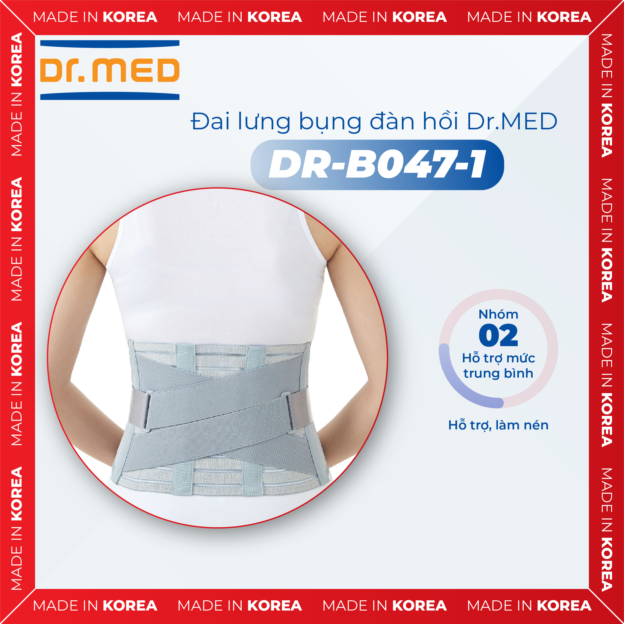 Đai lưng bụng đàn hồi Dr.MED DR-B047-1