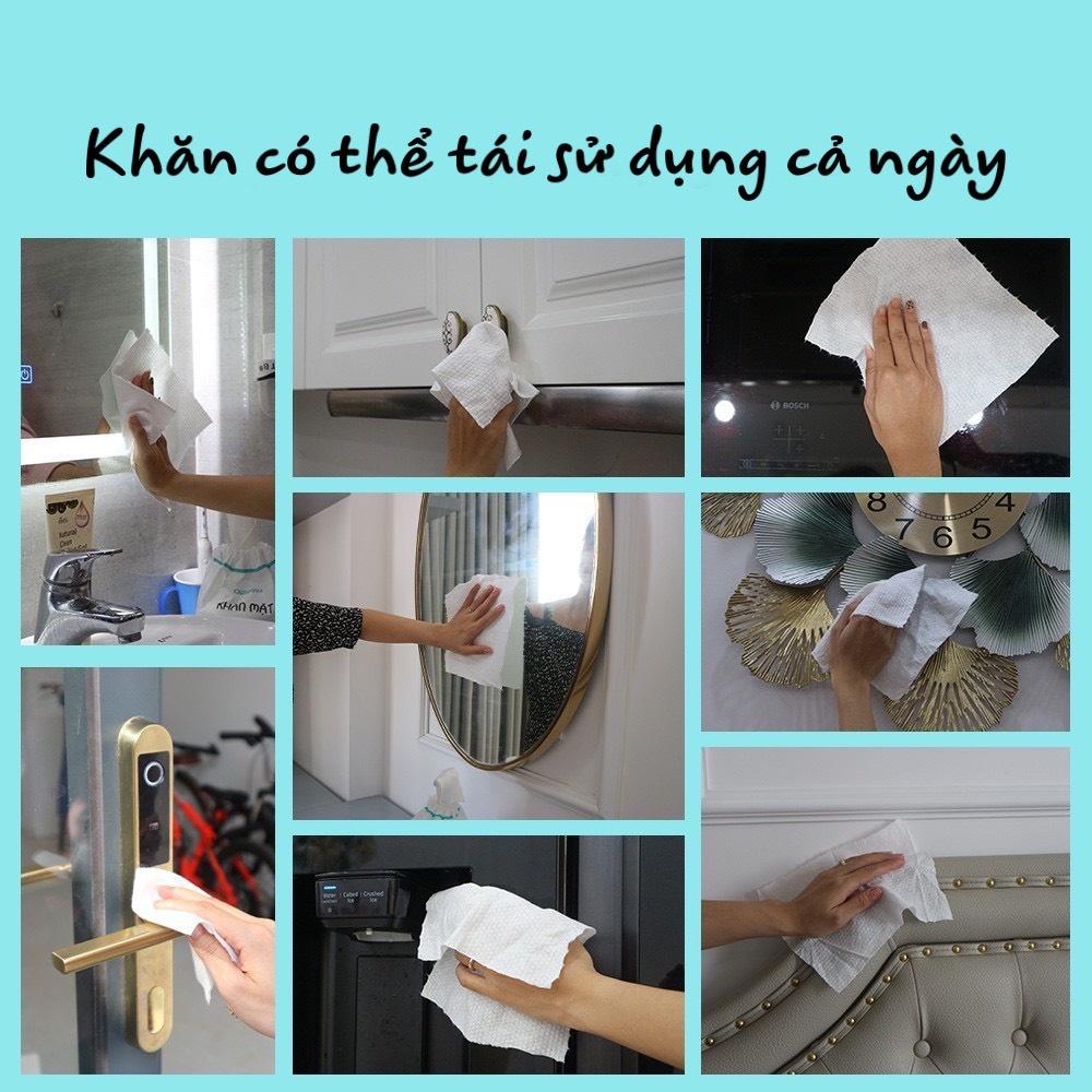 Khăn Mặt Khô Đa Năng dùng 1 lần lau mặt lau khô, lau ướt khăn mặt khô đa năng dùng 1 lần