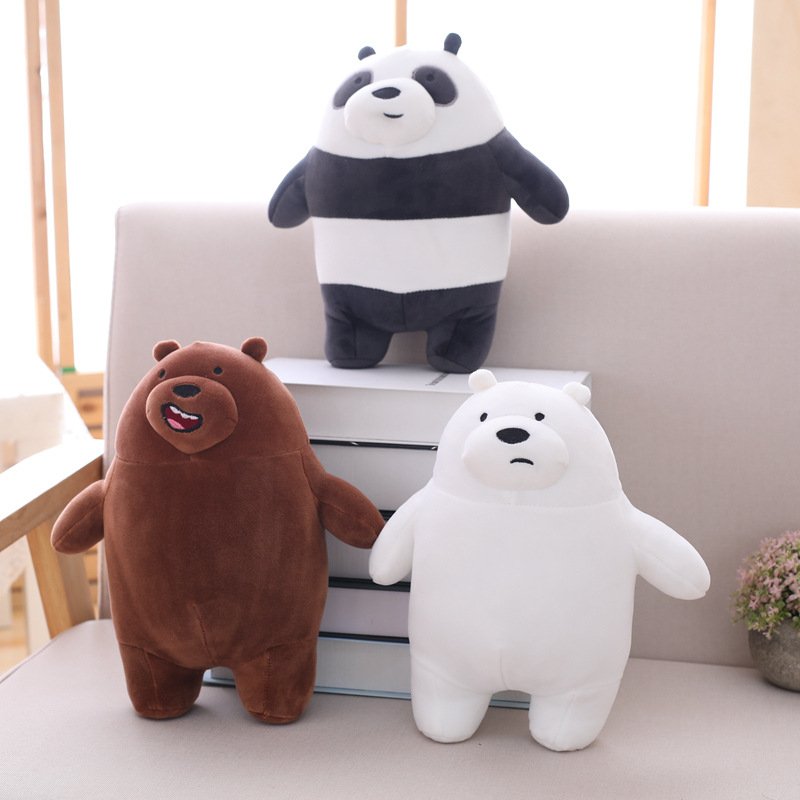 Gấu bông anh em nhà gấu We Bare Bears dạng đứng siêu mềm (20cm---&gt;40cm) vải miniso mềm mại êm ái, hàng xịn cao cấp an toàn cho trẻ nhỏ