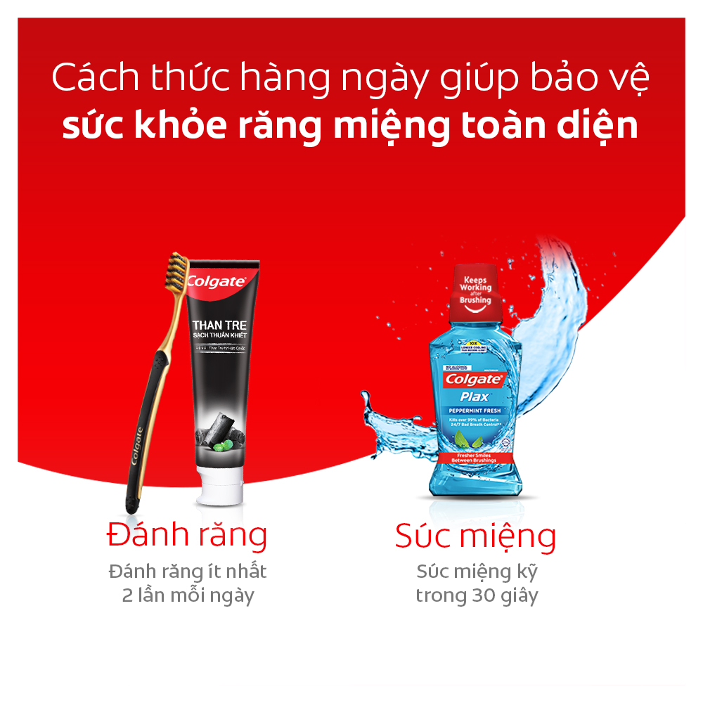 Bộ 2 Bàn chải Colgate Slimsolt Charcoal Gold kháng khuẩn than vàng