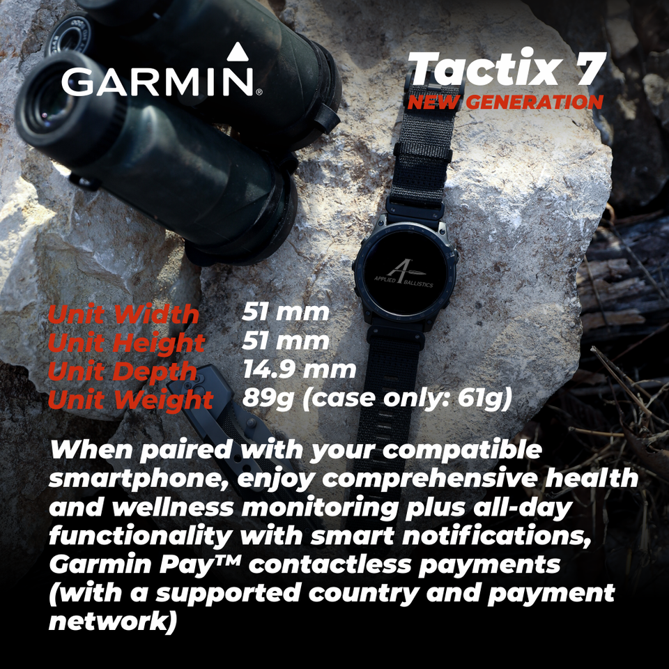 Đồng hồ thông minh Garmin Tactix 7 Pro Solar - Hàng chính hãng