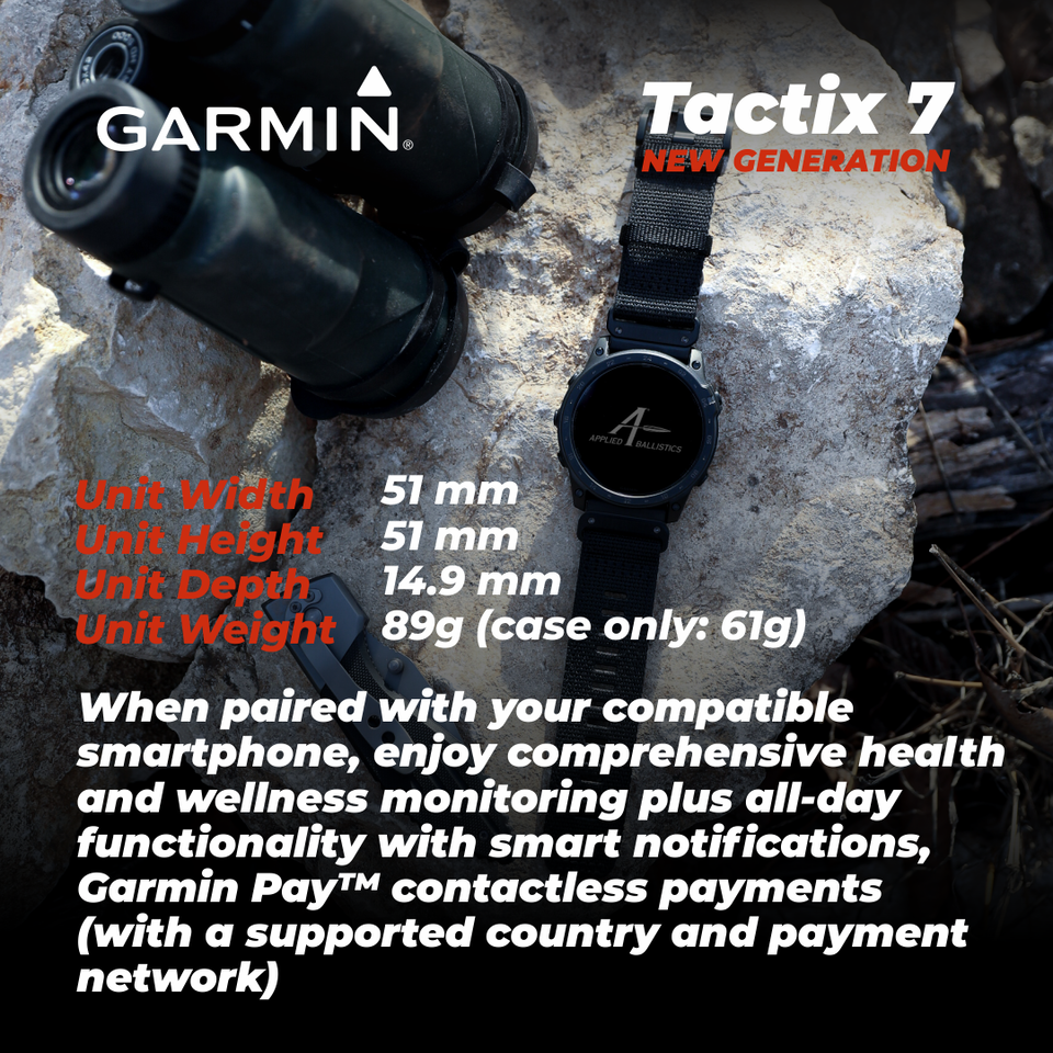 Đồng hồ thông minh Garmin Tactix 7 Pro Solar (51 mm) - Hàng chính hãng