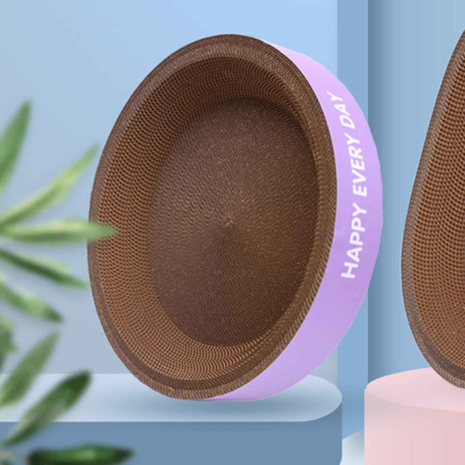 Cat Scratcher Cardboard, Cat Scratch Pad Bowl, Pet Scratcher Nest Sofa Furniture Protector Cat Scratching Board Corrugated for Kitten Playing
