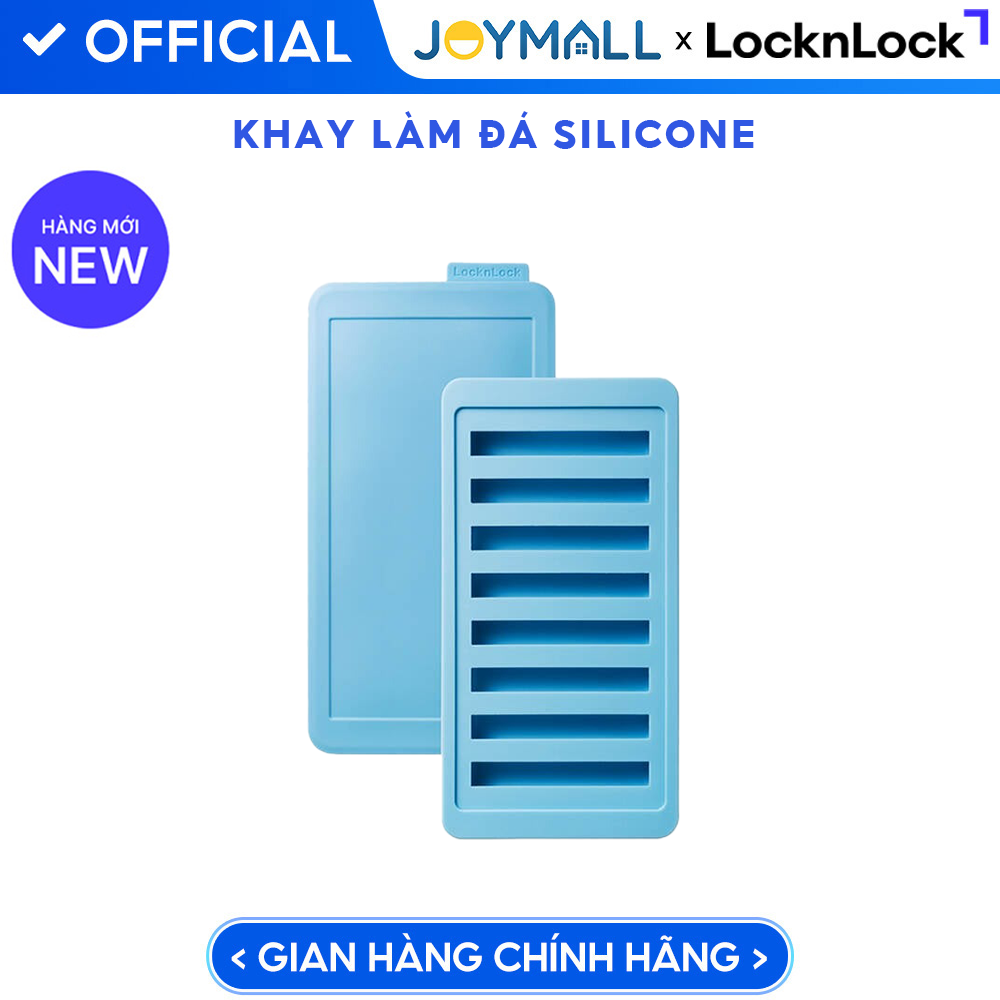 Khay Làm Đá LocknLock SLX16 Silicone Ice Tray, Hàng Chính Hãng, Làm Thạch Rau Câu Và Kem - JoyMall