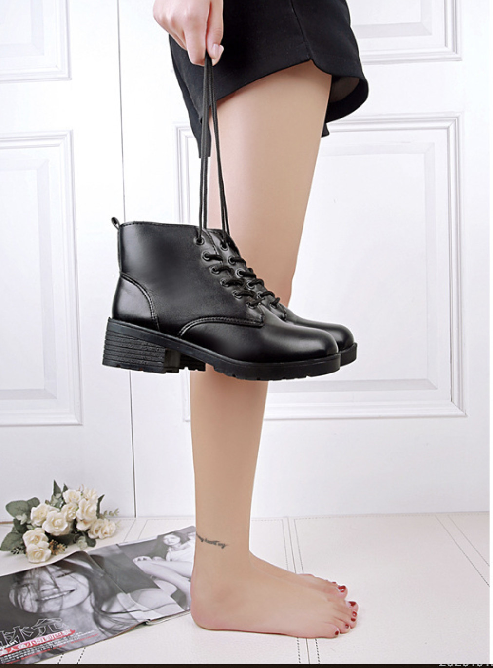 Giày boot nữ phong cách ulzzang đế cao 2cm B148