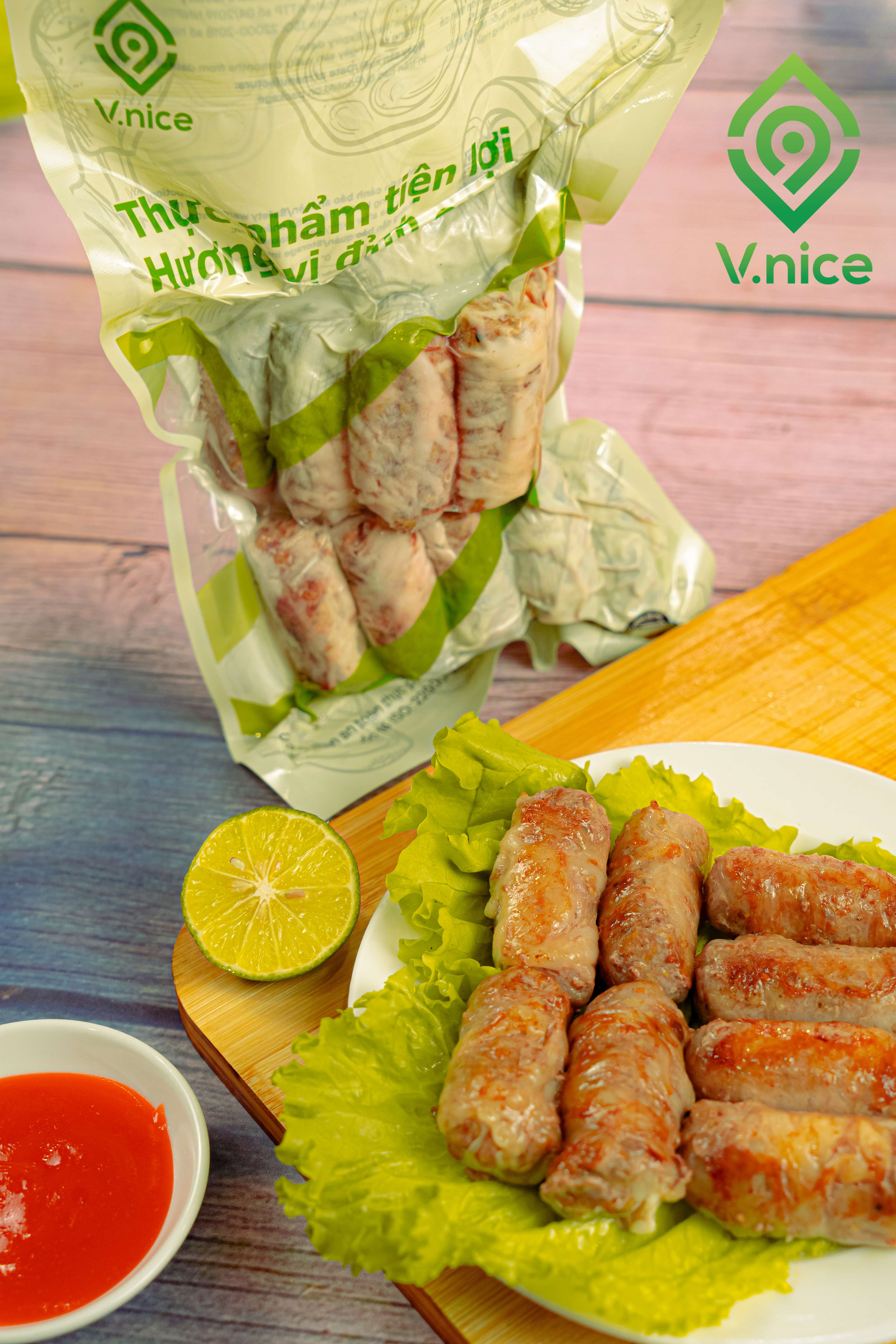 Chả dê cuốn mỡ chài 500g