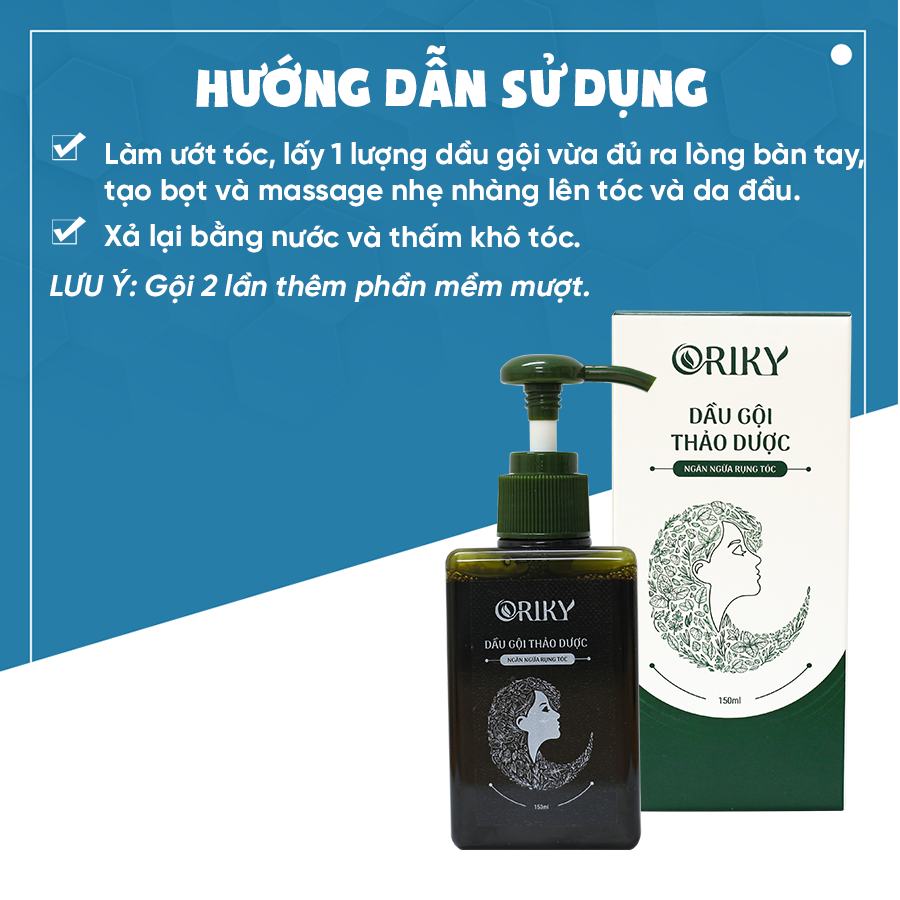 Dầu gội thảo dược ngăn ngừa rụng tóc Oriky - DK Pharma