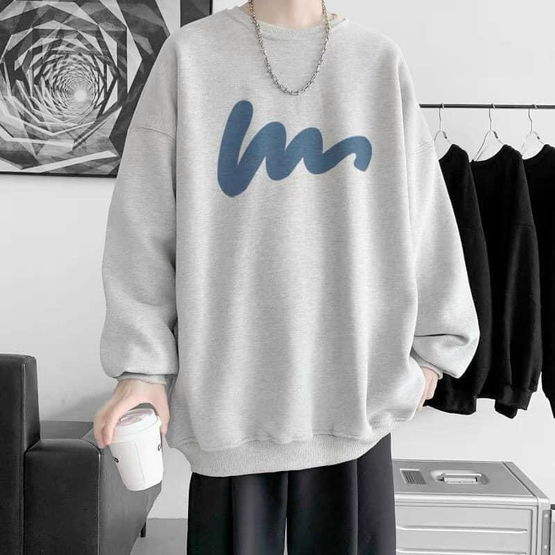 Áo Sweater Nam Nữ Form Rộng Chất Liệu Thun Nỉ In Sóng phá cách thời trang mới KTP578