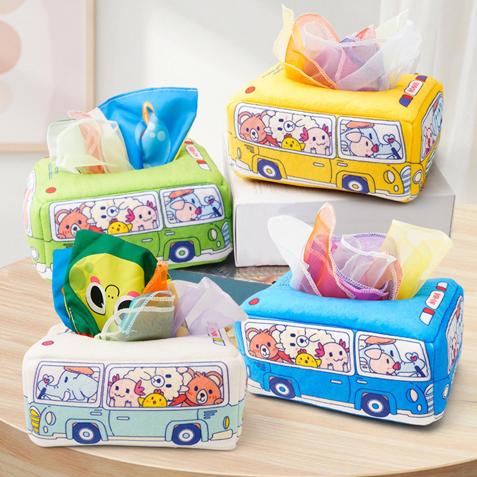 2x Baby Tissue Box with Hand Towel Sensory Toys for Preschool Toddlers