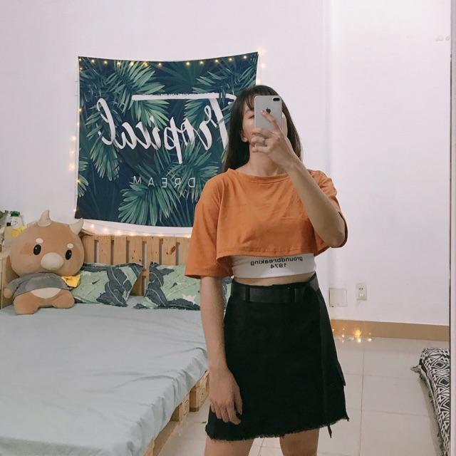 Set áo croptop Ny/ Nữ/ Freeship