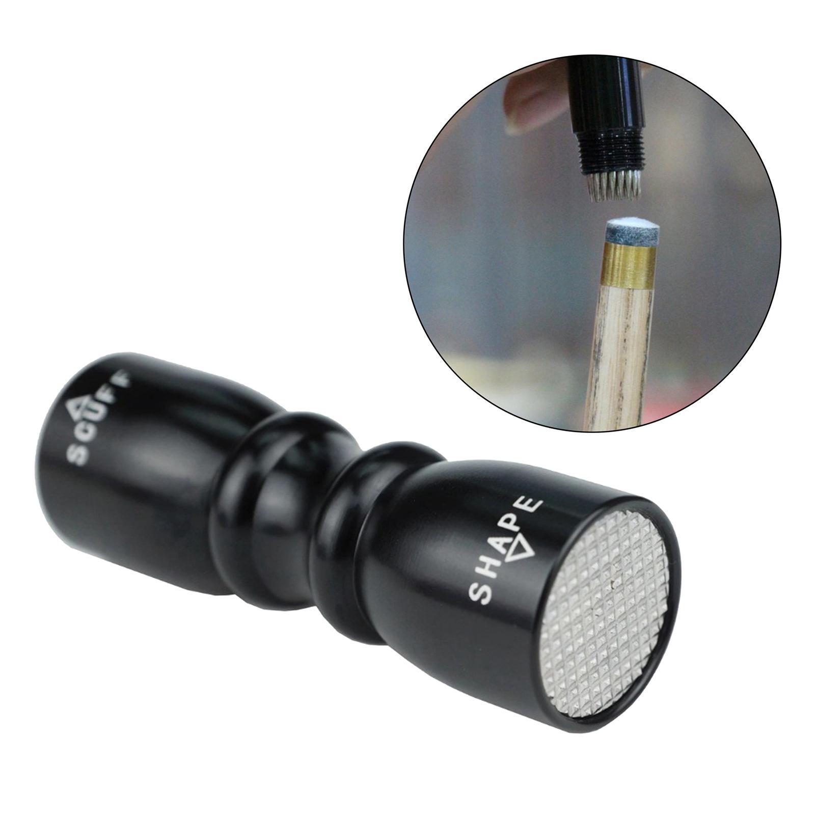 2xAluminum Alloy Billiards Bowtie 3 in 1 Pool Cue Tip Tools Black