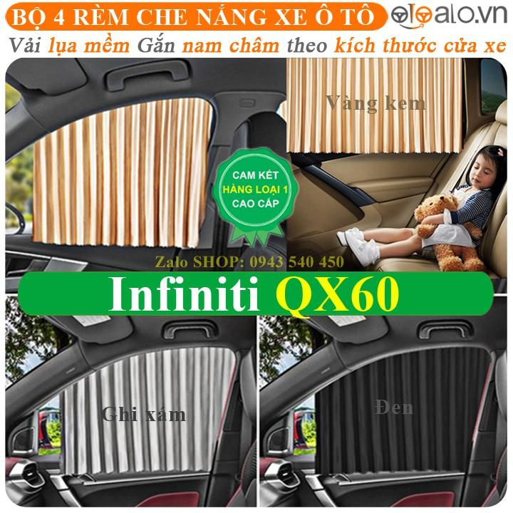 Rèm che nắng ô tô Infiniti QX60 Vải lụa mềm gắn nam châm Cao Cấp - OTOALO