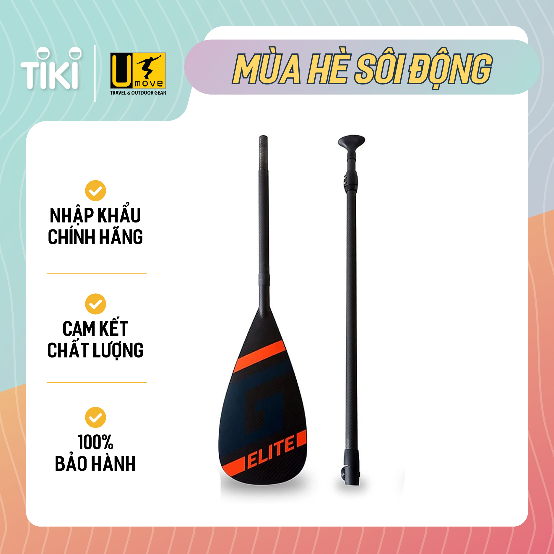 Mái chèo Gladiator SUP Paddle Elite (Carbon 3 part)