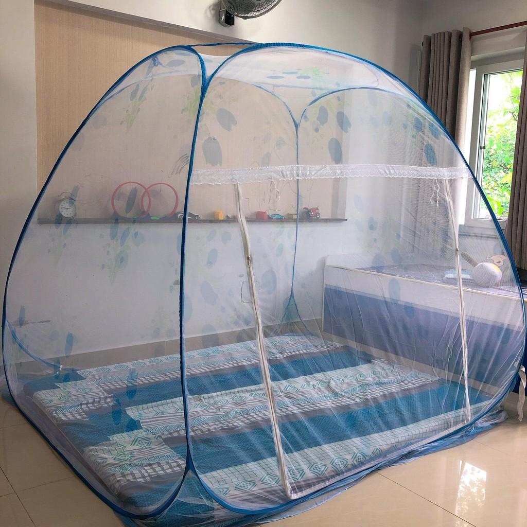 Mùng chụp tự bung Thái Lan 1,8m x 2m dập nổi công nghệ nhật