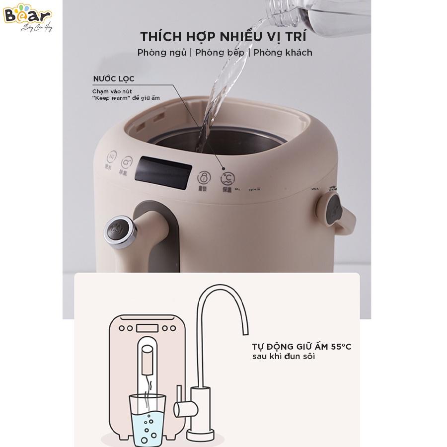 Bình Thuỷ Điện Bear Đun Nước Nóng Siêu Tốc, Tự Động Giữ Ấm 55 Độ, Khử Clo An Toàn Cho Sức Khoẻ - KE-B30V1 - Hàng Chính Hãng Bảo hành 18 Tháng