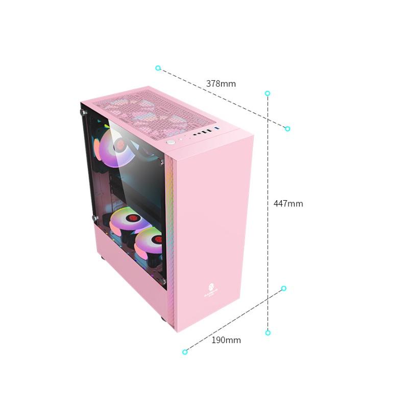 Vỏ Case máy tính Armor Pure Powder ATX Pink / White