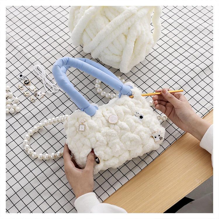 Túi xách nữ handmade tự đan DIY gồm đầy đủ phụ kiện