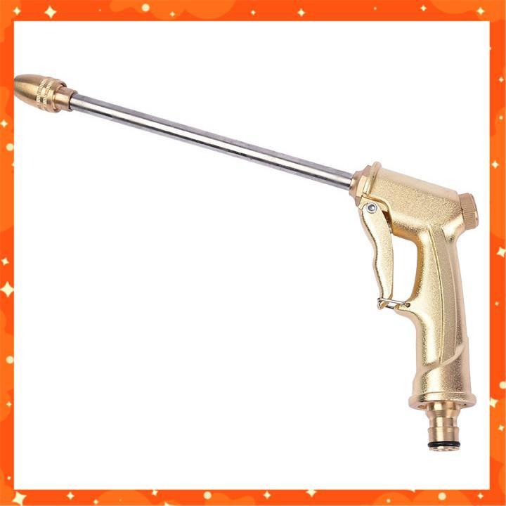 Bộ dây vòi xịt nước rửa xe, tưới cây . tăng áp 3 lần, loại 7m, 10m 206701-3 đầu đồng, cút,nối nhựa vàng