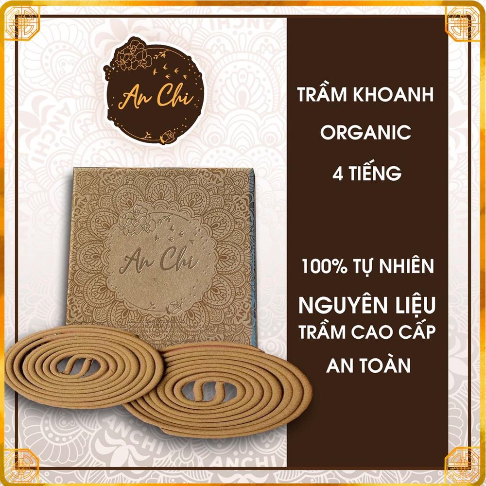 Nhang Trầm Hương Khoanh Cháy 4 Giờ Organic An Chi Mùi Thơm Tự Nhiên Không Hóa Chất Ít Khói