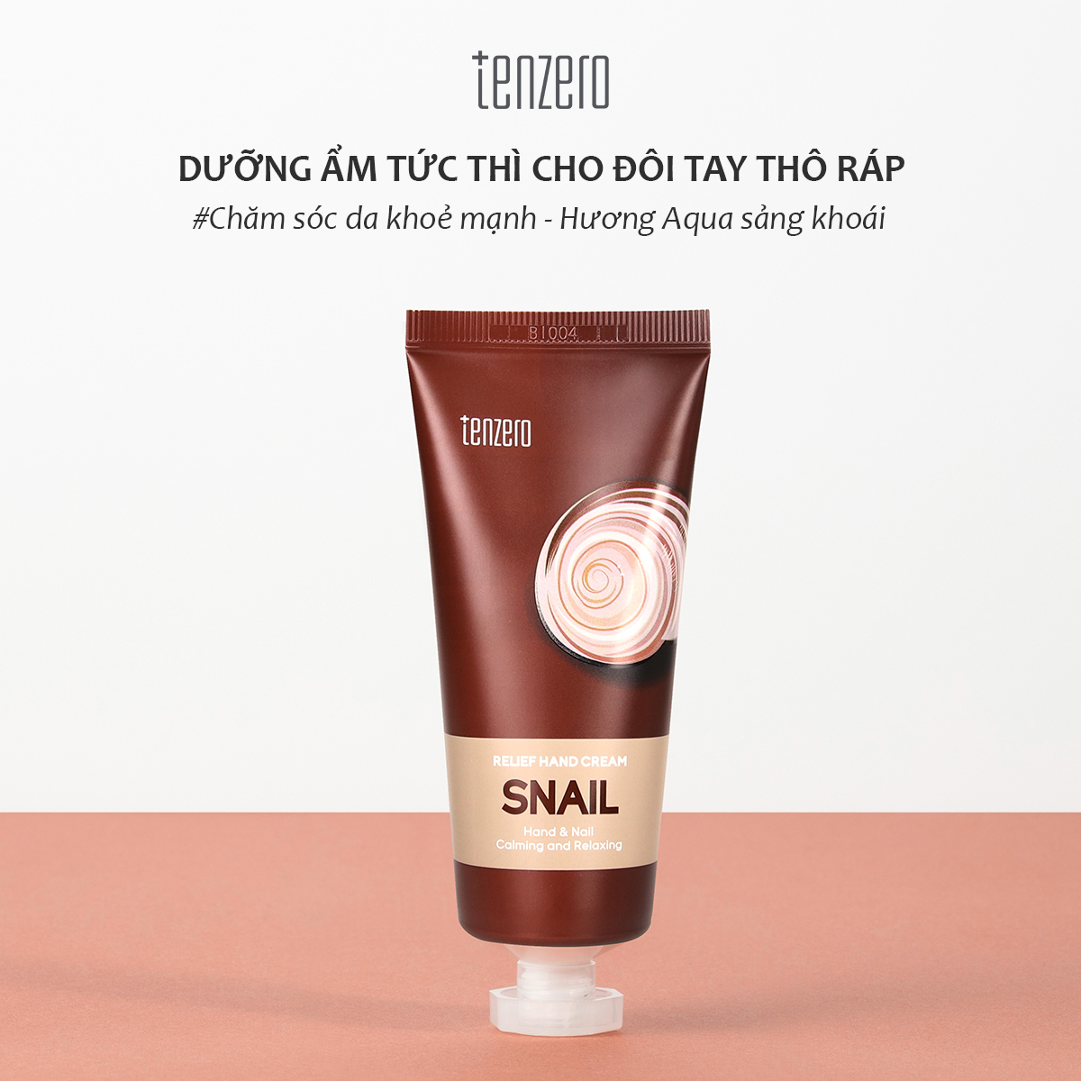 Kem Dưỡng Da Tay Sáng Da, Chống Lão Hóa Ốc Sên Tenzero Relief Hand Cream Snail 100ml