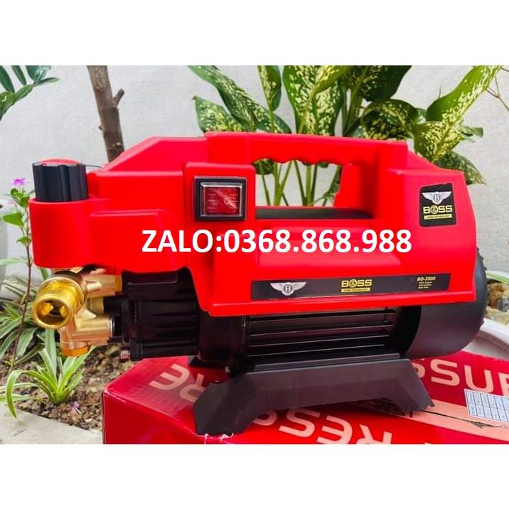 Máy rửa xe áp lực cao boss 3500w có chỉnh áp - tặng bình xịt bọt tuyết và ống nối dày siêu bền