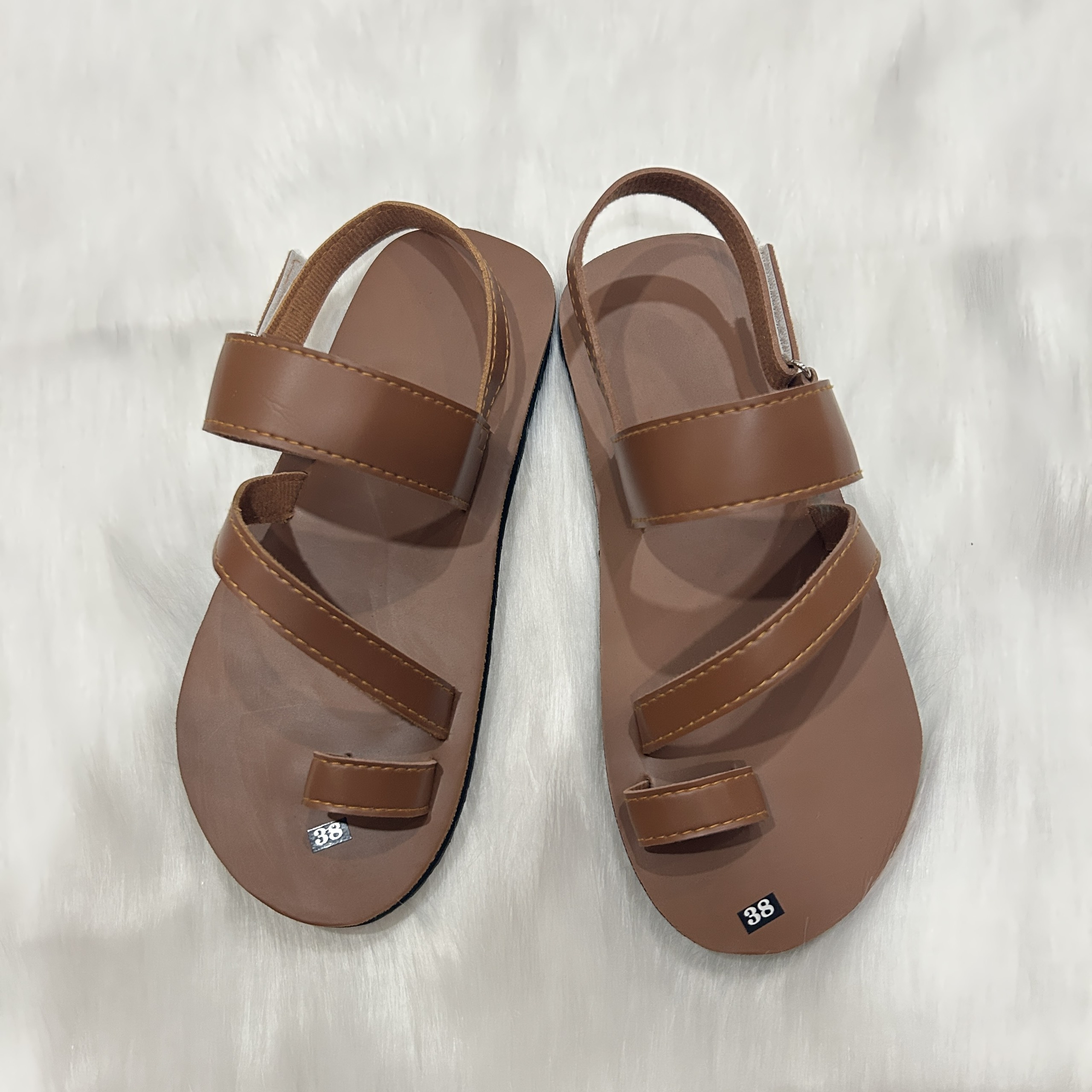 Dép sandal Nữ quai da mềm Đế bệt Cao Su ôm chân LYNA Sandal mã SD25