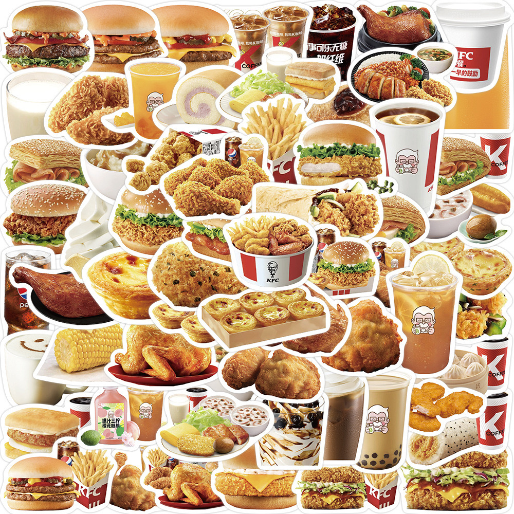 Bộ 64 Sticker Thức Ăn Nhanh Hấp Dẫn