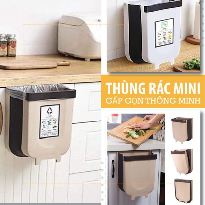 Thùng Rác Thông Minh Gấp Gọn Treo Cạnh Tủ 2 Size Tiện Lợi