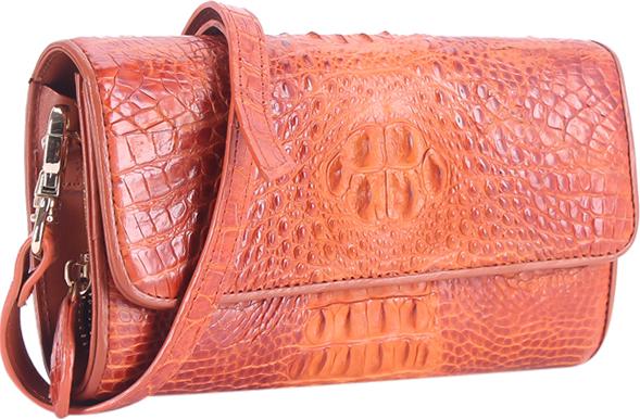 Túi Đeo Nữ Da Cá Sấu Huy Hoàng HT6257 (12 x 21 cm) - Vàng