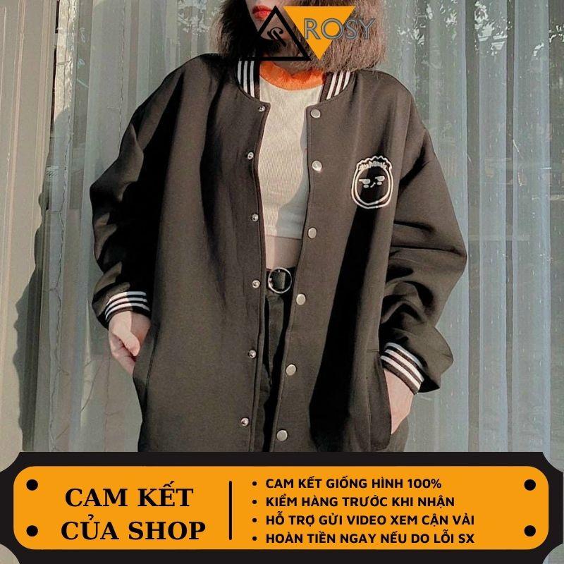 Áo khoác bomber nỉ unisex khóa zip oversize form rộng chất nỉ bông dày dặn nam nữ đều phù hợp, Áo khoác nỉ bomber phù hợp nam nữ giá rẻ có ảnh thật, áo Bomber Unisex Form Rộng